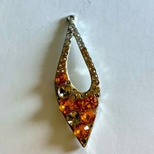 Vintage citrine and silver pendant
